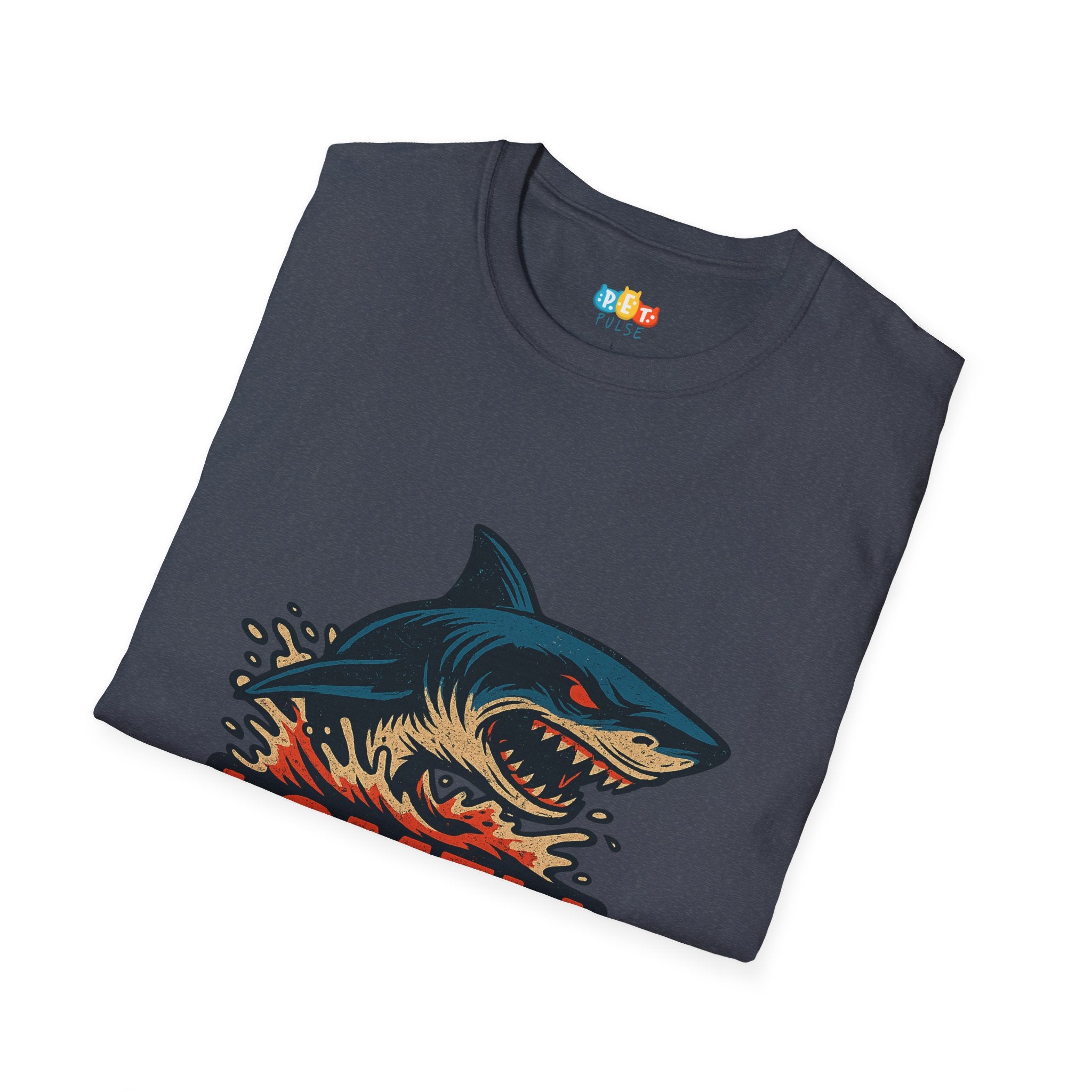 "I Smell Fear" Vintage Shark Attack T-Shirt - Retro Water Splash Graphic Tee