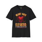 Heart Rate Elevated By Exercise And By Pet Love T-Shirt - Funny Dog Valentine's Day Fitness Pet Owner Graphic Tee