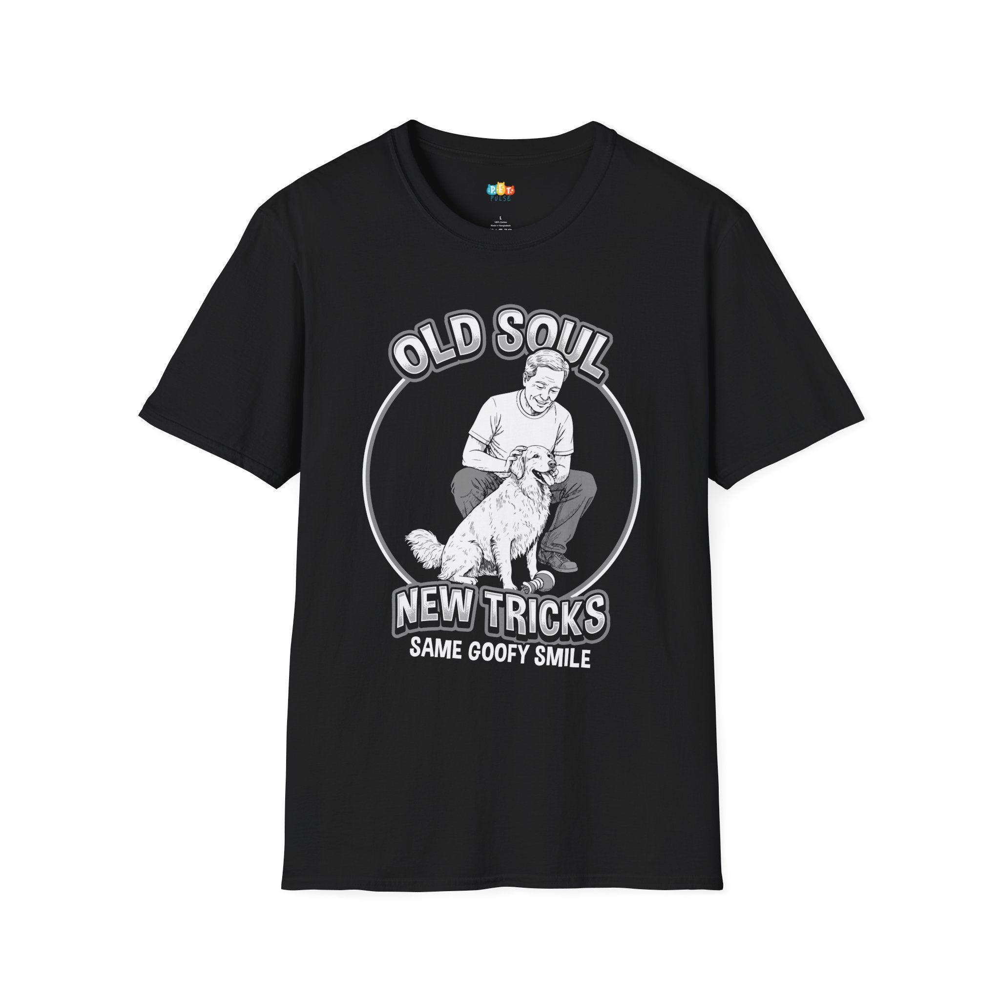Old Soul New Tricks T-Shirt - Funny Senior Pet Dog Cat Lover Aging Animals Training Veterinary Graphic Tee