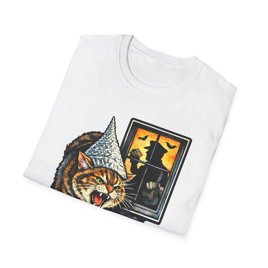 The Mailman Is an Operative Funny Conspiracy Cat T-Shirt | Cat-Spiracy Theorist Series | Pet-Spiracy Theorist Collection by PetPulse
