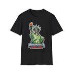 Monumental Devotion Funny Great Dane Statue of Liberty T-Shirt | Lady Liberty Pups Collection by PetPulse