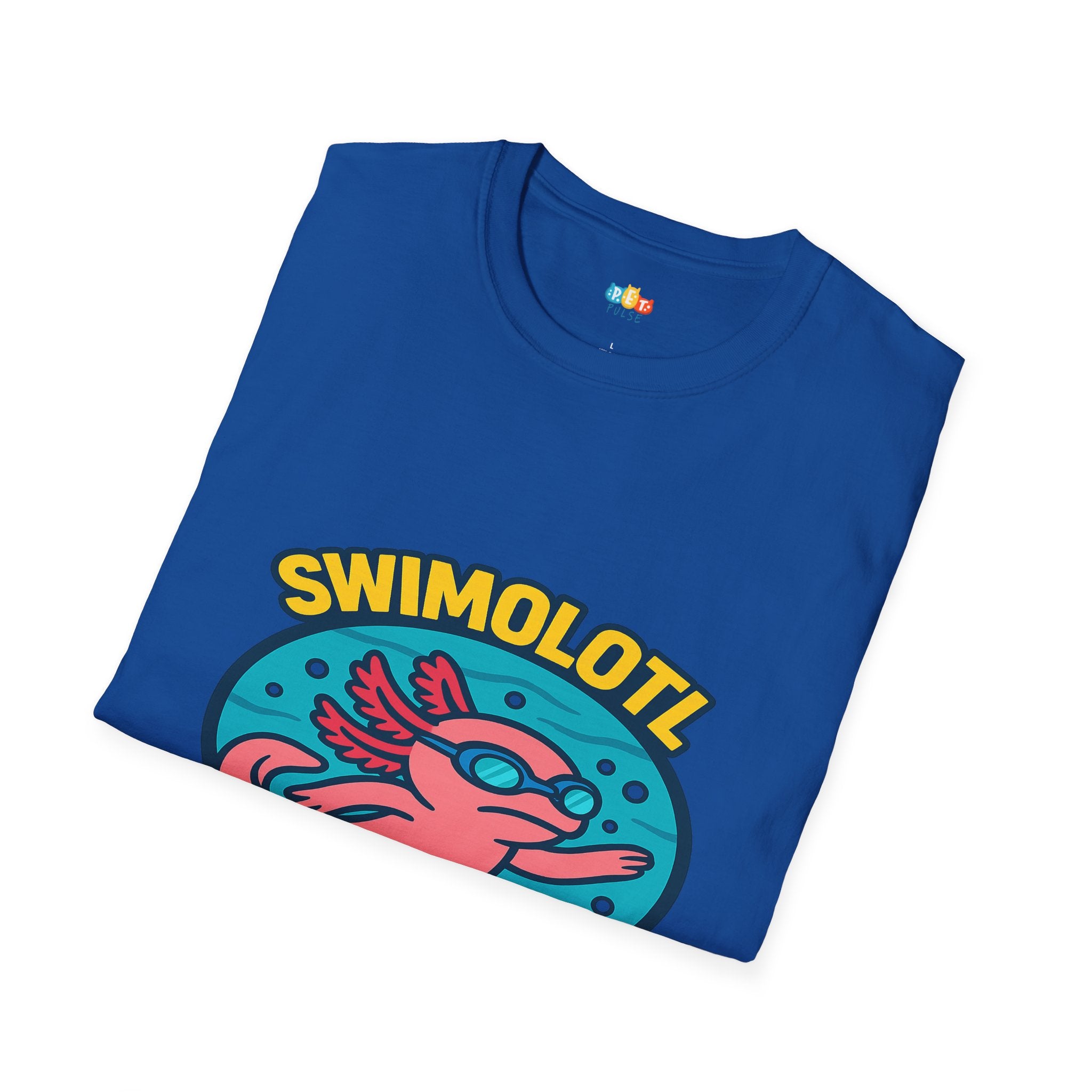 Swimolotl Athletic Axolotl Swimming T-Shirt - Funny Animal Pun Pool Swimmer Water Sports Fitness Tee