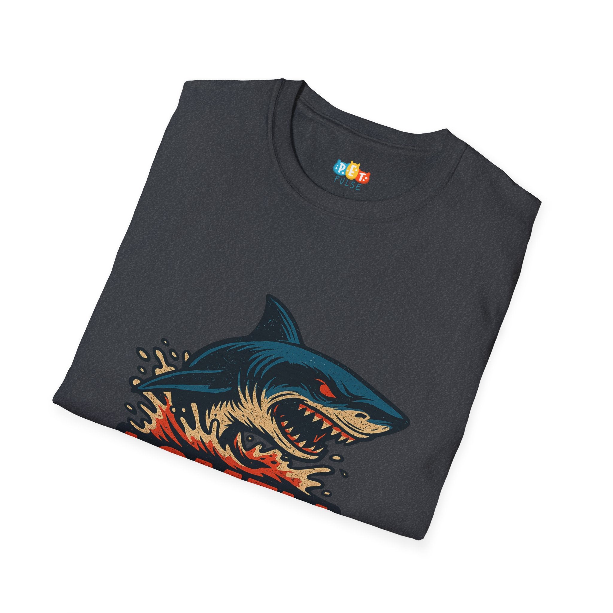 "I Smell Fear" Vintage Shark Attack T-Shirt - Retro Water Splash Graphic Tee