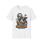 I Support a Cruelty Free Universe Funny Vegan Alien T-Shirt | Cosmic Encounters Collection by PetPulse