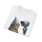 Surveillance Is Everywhere Funny Conspiracy Cat with Security Camera T-Shirt | Cat-Spiracy Theorist Series | Pet-Spiracy Theorist Collection by PetPulse