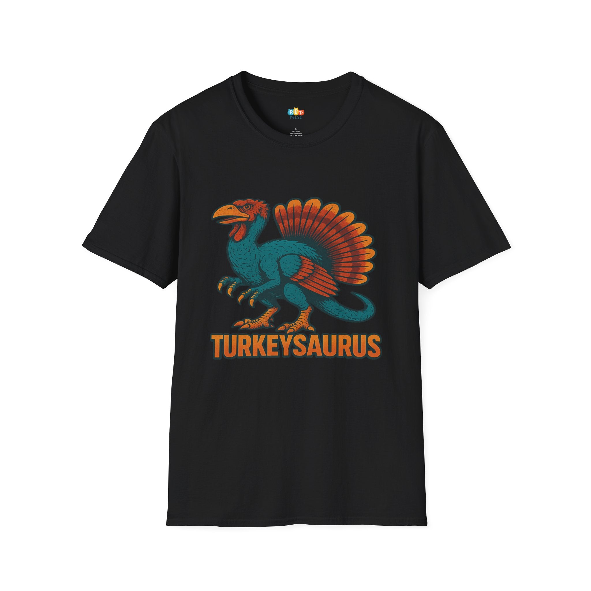 Turkeysaurus Prehistoric Thanksgiving T-Shirt - Funny Dinosaur Turkey Day Evolution Holiday Fossil Dinner Tee