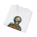 Organic Nebula Crops Funny Alien Farmer T-Shirt | Cosmic Encounters Collection by PetPulse