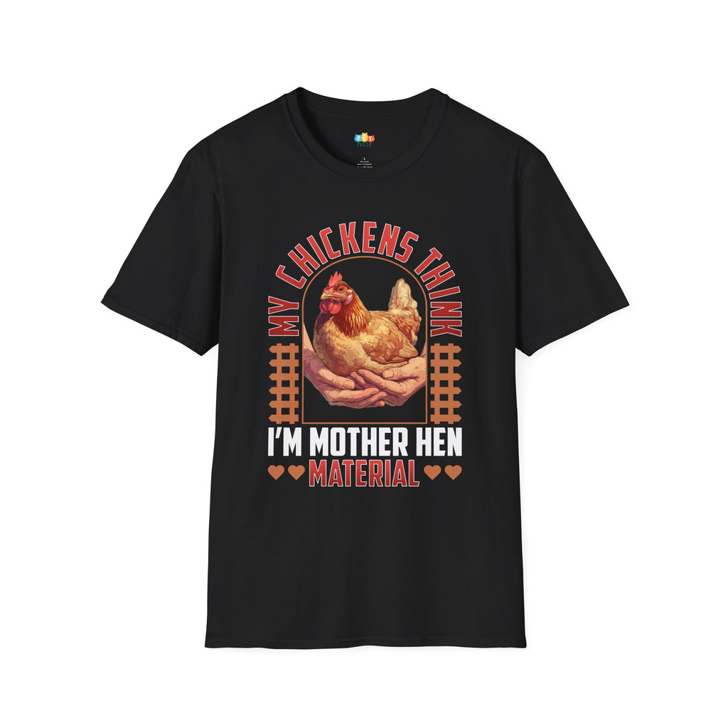 Chickens Are My Emotional Support Material T-Shirt - Funny Farm Life Therapy Hen Comfort Animal Graphic Tee