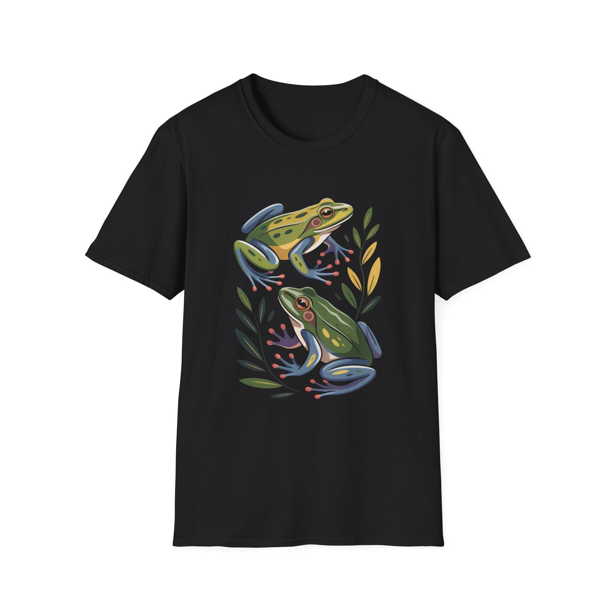 Frog Duo Graphic T-Shirt — Colorful Amphibian Nature Tee
