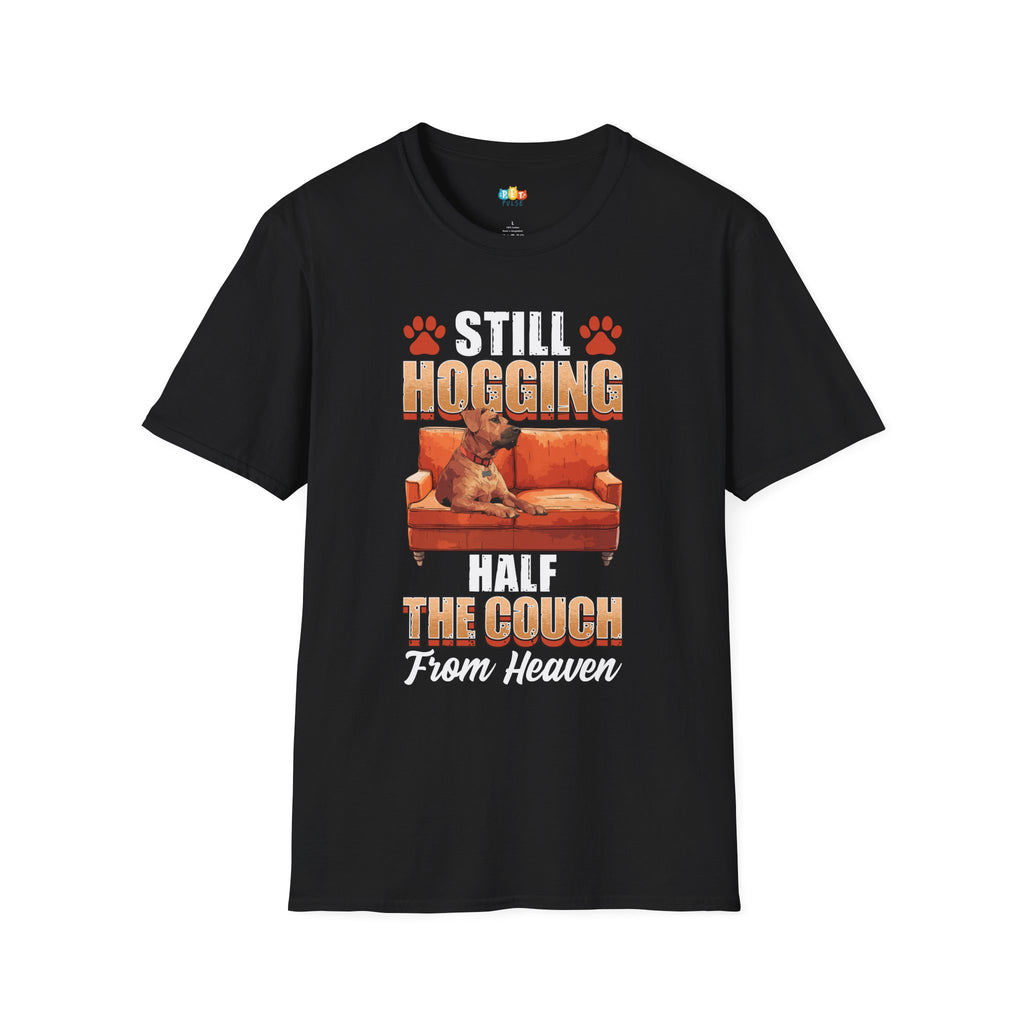 Hogging The Couch Dog T-Shirt - Pet Memorial Rainbow Bridge Dog Loss Grief Support Graphic Tee