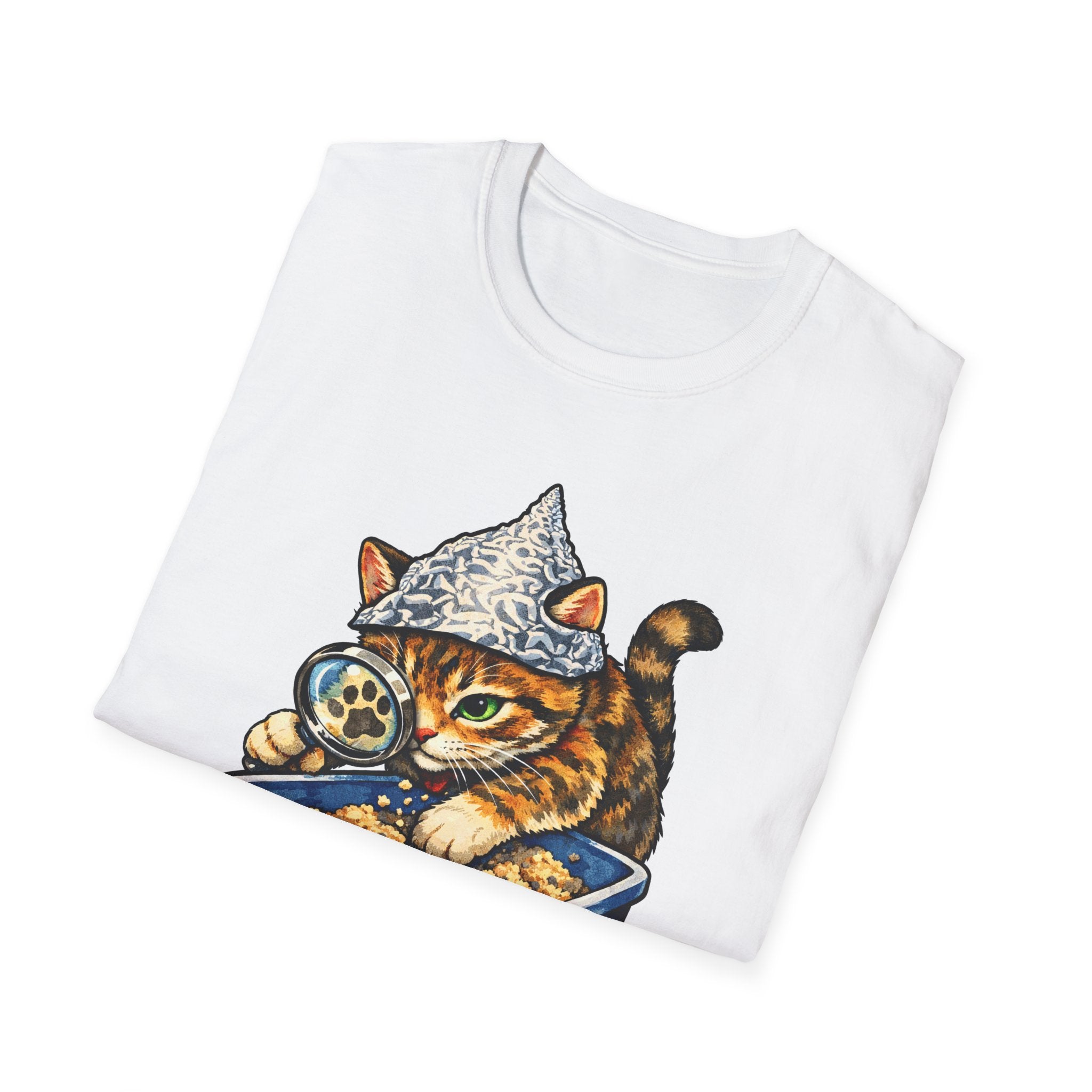 A Litterbox of Lies Funny Conspiracy Cat Detective T-Shirt | Cat-Spiracy Theorist Series | Pet-Spiracy Theorist Collection by PetPulse