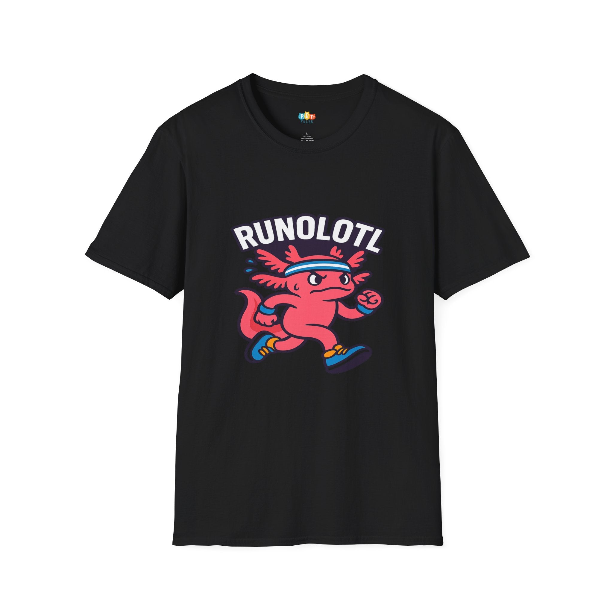 Runolotl Running Axolotl T-Shirt - Funny Marathon Runner Jogging Fitness Cardio Athletic Training Tee