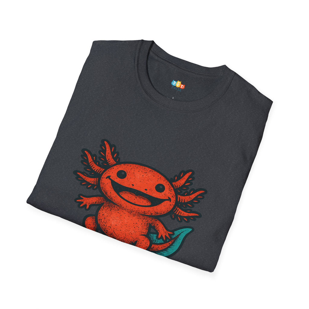 I Smile A Lotl Happy Axolotl Pun T-Shirt - Funny Animal Cute Amphibian Positive Vibes Joy Tee