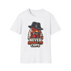 Never Squawk To Cops Funny Chicken T-Shirt | Zippered Beak Rooster Graphic Tee for Chicken Owners | PetPulse