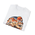 Red Dirt Happy Dog Funny Dog Rolling in Mars Dirt T-Shirt | Cosmic Encounters Collection by PetPulse