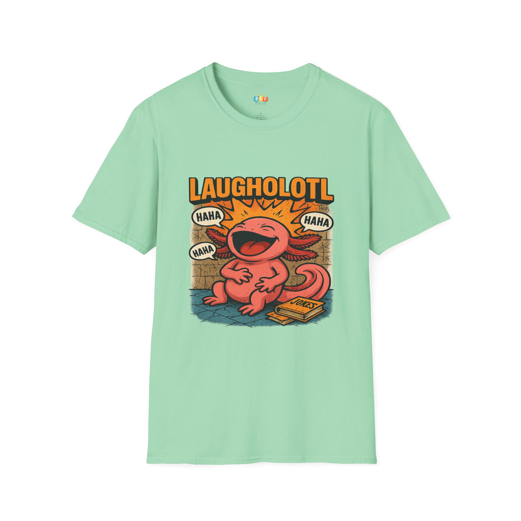Laugholotl Comedy Axolotl T-Shirt - Funny Comedian Joke Book Humor Laughter Stand Up Comedy Tee