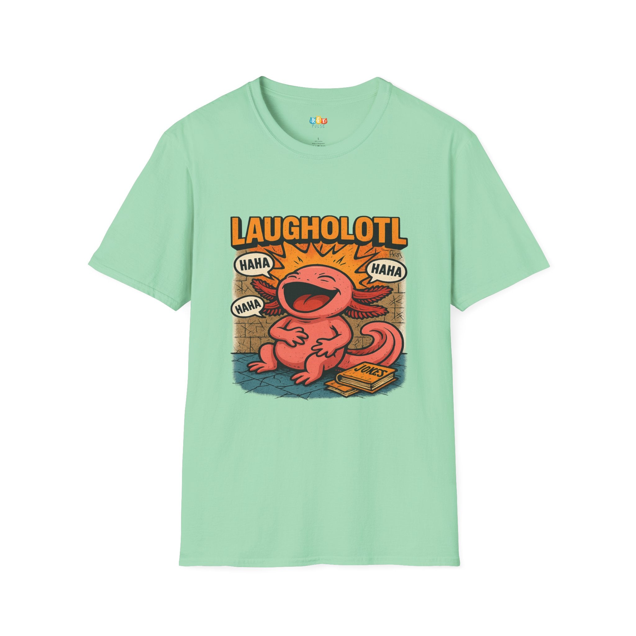 Laugholotl Comedy Axolotl T-Shirt - Funny Comedian Joke Book Humor Laughter Stand Up Comedy Tee