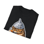 Analyze the Treats Funny Conspiracy Cat Inspecting Treats T-Shirt | Cat-Spiracy Theorist Series | Pet-Spiracy Theorist Collection by PetPulse