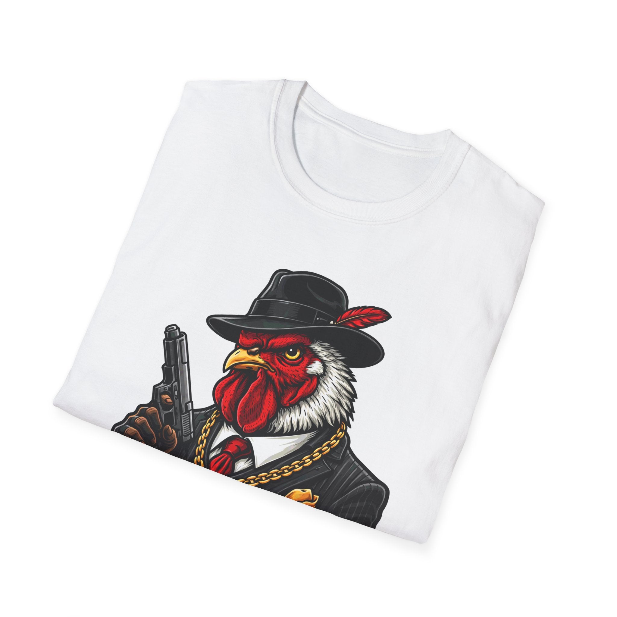 Mafia Bird Funny Gangster Chicken T-Shirt | Gold Chain Rooster Tee for Chicken Owners | PetPulse