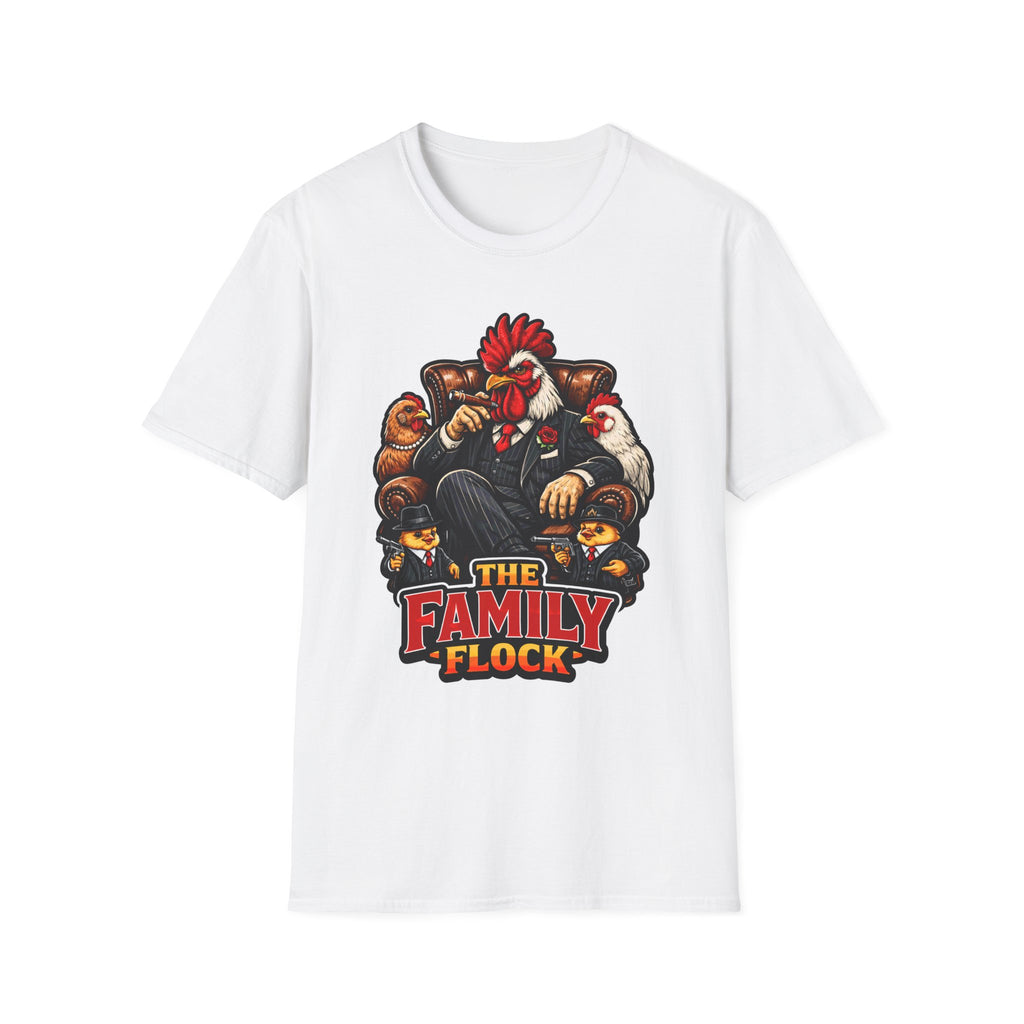 The Family Flock Funny Chicken Family T-Shirt | Rooster Hens and Chicks Mafia Graphic Tee for Chicken Owners | PetPulse