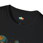 Howl At Earth Halloween T-Shirt - Werewolf Astronaut Space Horror Gothic Spooky Fall Cosmic Graphic Tee