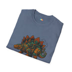 Spikes and Steam Steampunk Stegosaurus T-Shirt - Funny Mechanical Dinosaur Victorian Industrial Graphic Tee