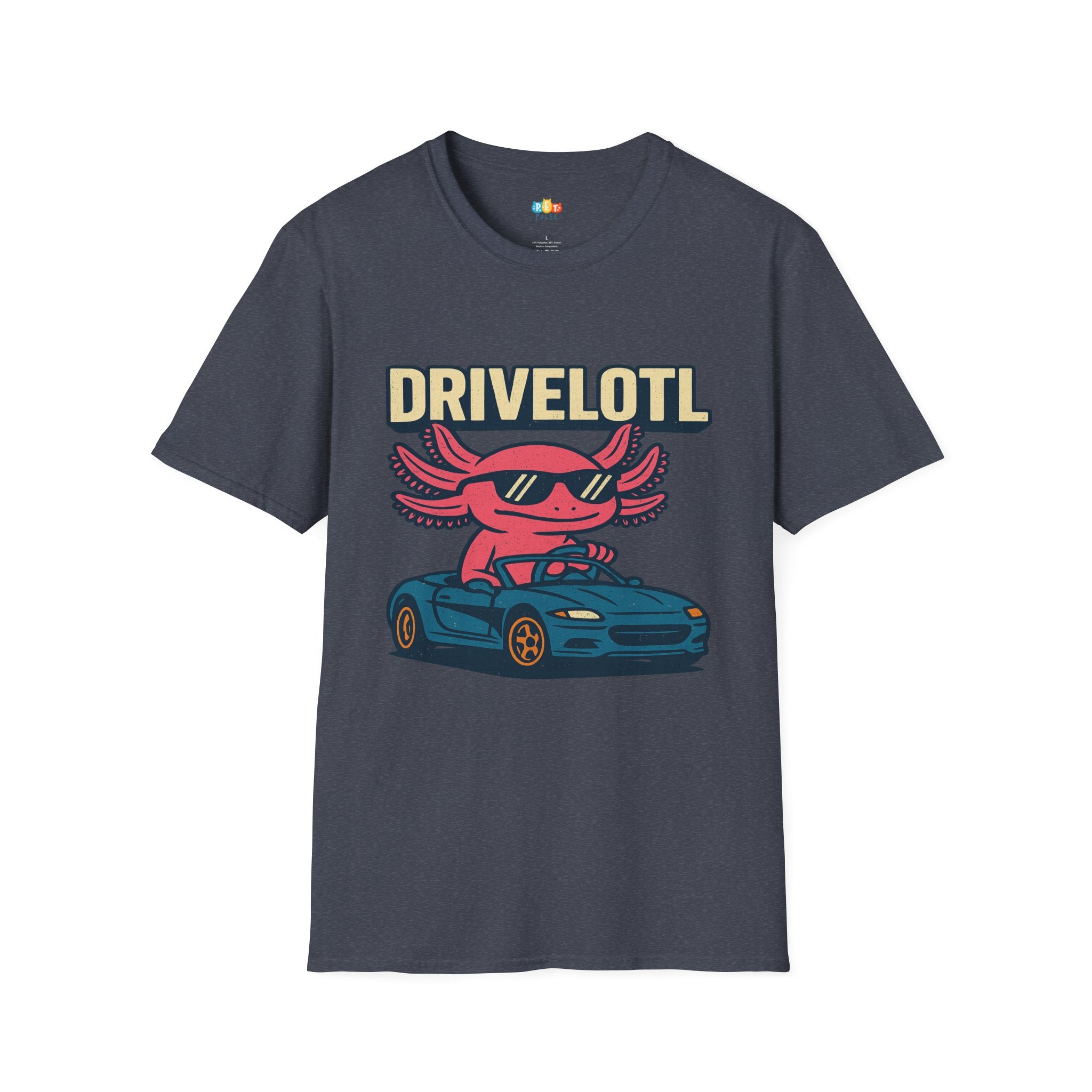 Drivelotl Cool Driving Axolotl T-Shirt - Funny Car Lover Racing Sports Car Driver Automotive Tee