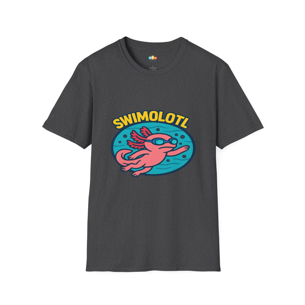 Swimolotl Athletic Axolotl Swimming T-Shirt - Funny Animal Pun Pool Swimmer Water Sports Fitness Tee