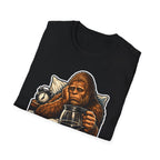 Caffeine Was A Mistake Funny Bigfoot Coffee T-Shirt | Cryptid Companions Collection by PetPulse