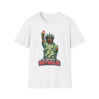 The Republic's Rottweiler Funny Rottweiler Statue of Liberty T-Shirt | Lady Liberty Pups Collection by PetPulse
