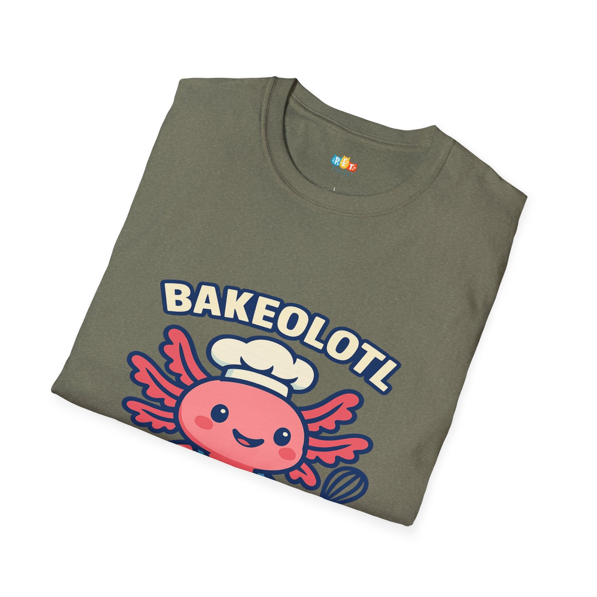 Bakeolotl Baking Axolotl T-Shirt - Funny Baker Chef Pie Whisk Kitchen Cooking Pastry Baker Tee
