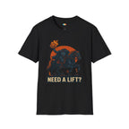 Need A Lift Halloween T-Shirt - Headless Horseman Uber Horror Comedy Gothic Spooky Fall Graphic Tee