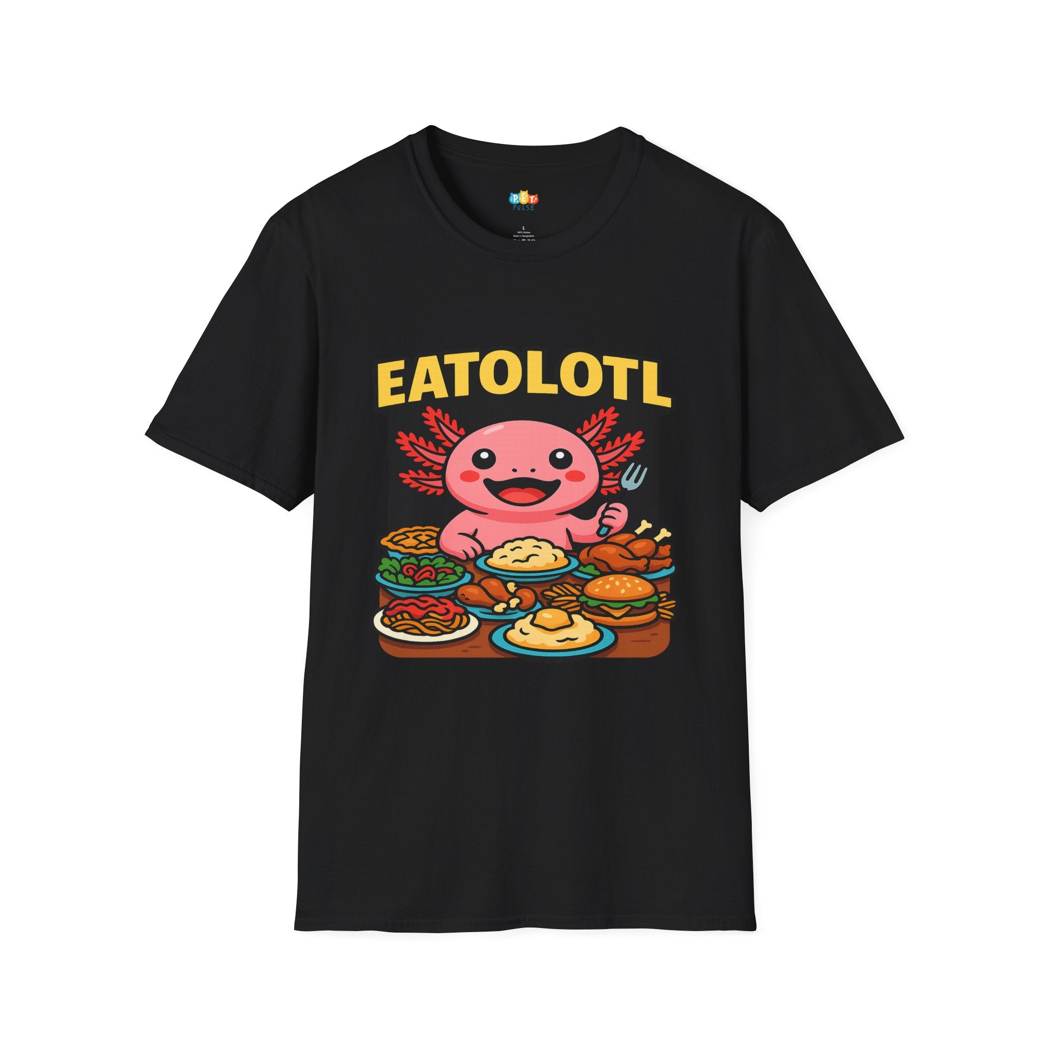 Eatolotl Food Lover Axolotl T-Shirt - Funny Foodie Gift Eating Feast Hungry Food Enthusiast Tee