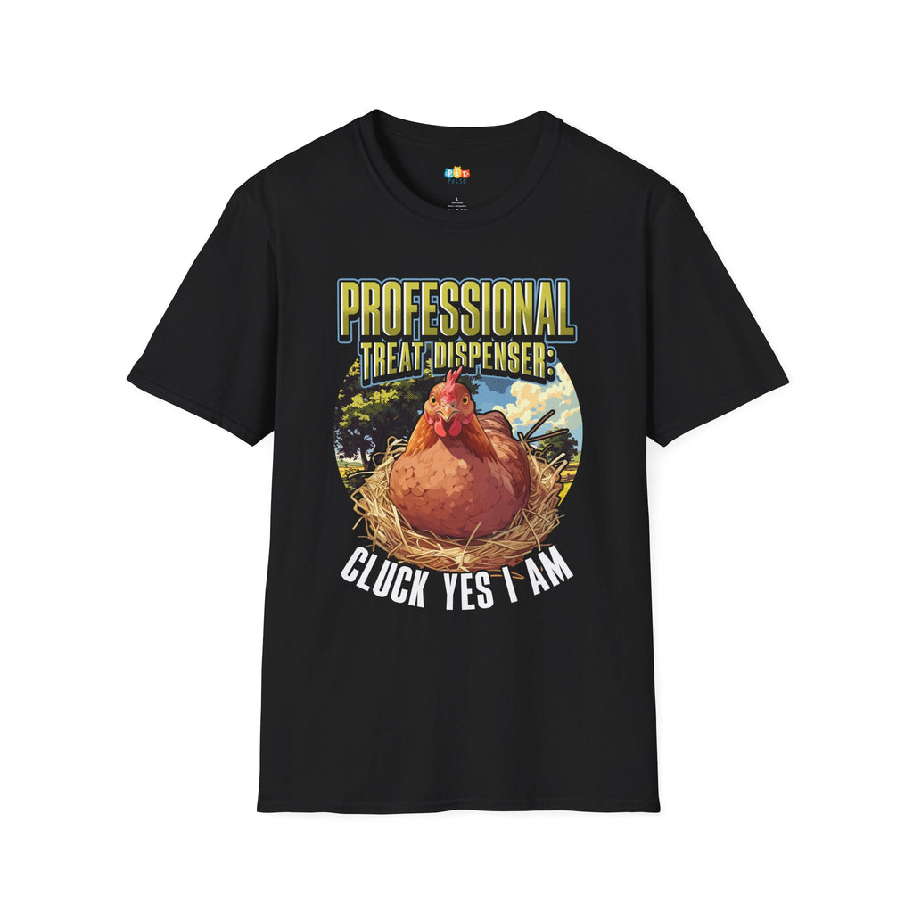 Professional Treat Dispenser Chicken T-Shirt - Funny Farm Life Spoiled Hen Snack Expert Poultry Graphic Tee