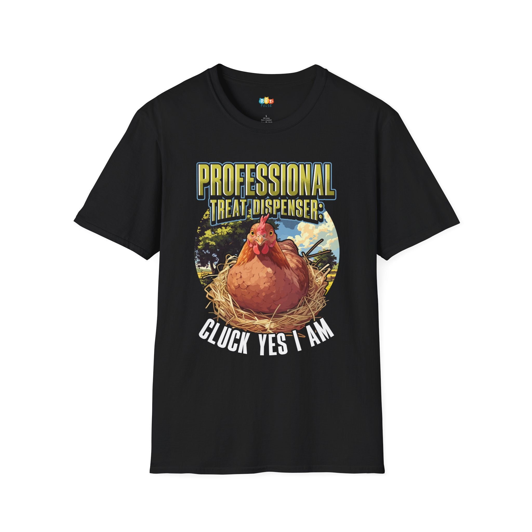 Professional Treat Dispenser Chicken T-Shirt - Funny Farm Life Spoiled Hen Snack Expert Poultry Graphic Tee