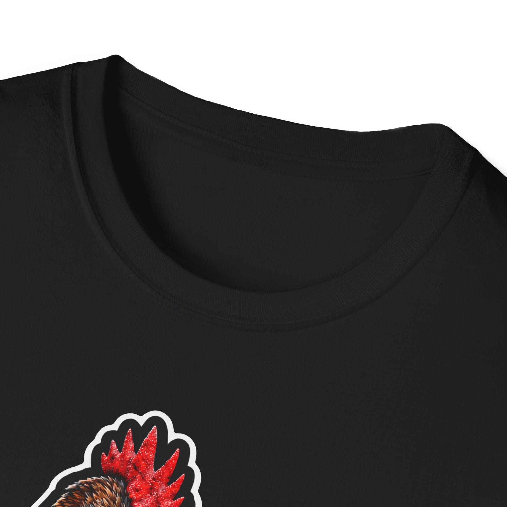 Sleep With The Chickens Funny Dark Humor Chicken T-Shirt | Tuxedo Rooster Waterfront Graphic Tee for Chicken Owners | PetPulse