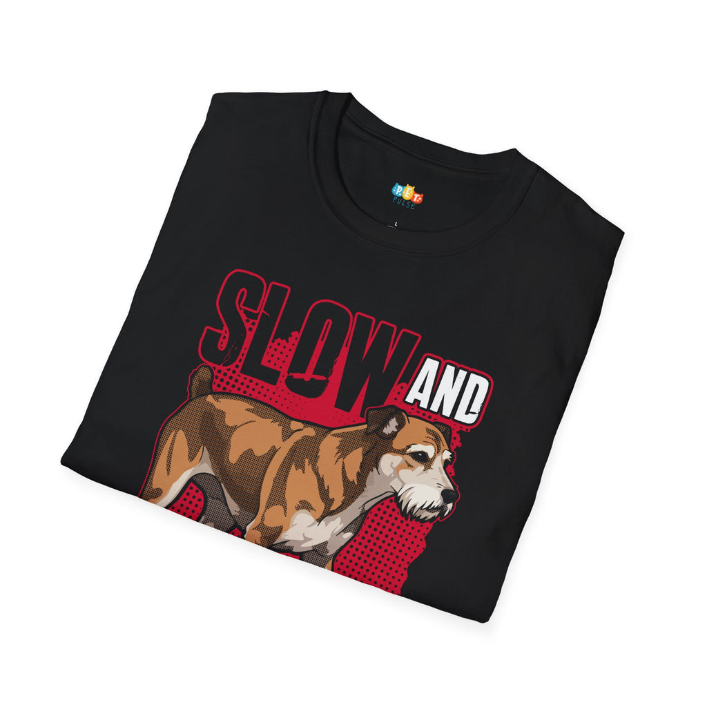 Slow And Snuggly Senior Pet T-Shirt - Funny Aging Dog Cat Lover Veterinary Senior Pet Cuddle Graphic Tee
