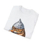 Analyze the Treats Funny Conspiracy Cat Inspecting Treats T-Shirt | Cat-Spiracy Theorist Series | Pet-Spiracy Theorist Collection by PetPulse
