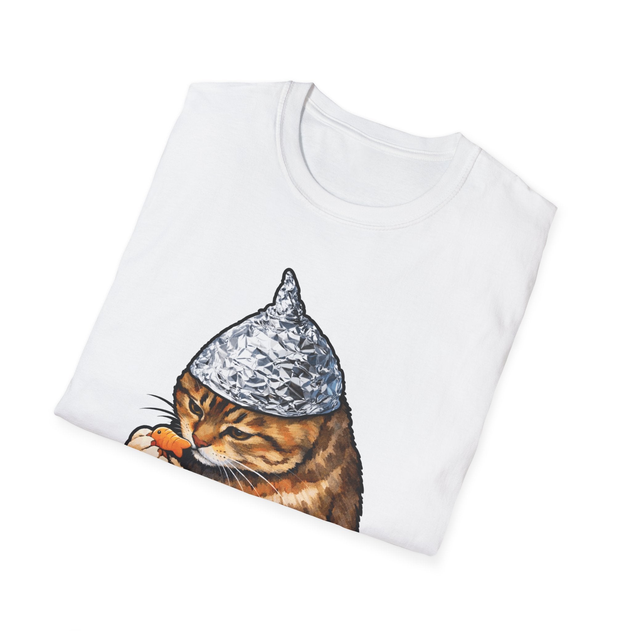 Analyze the Treats Funny Conspiracy Cat Inspecting Treats T-Shirt | Cat-Spiracy Theorist Series | Pet-Spiracy Theorist Collection by PetPulse
