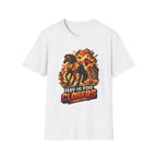 Hay Is For Closers Action Hero Horse T-Shirt | Exploding Barn Walk-Away Horse Graphic Tee | Mane Event Collection by PetPulse