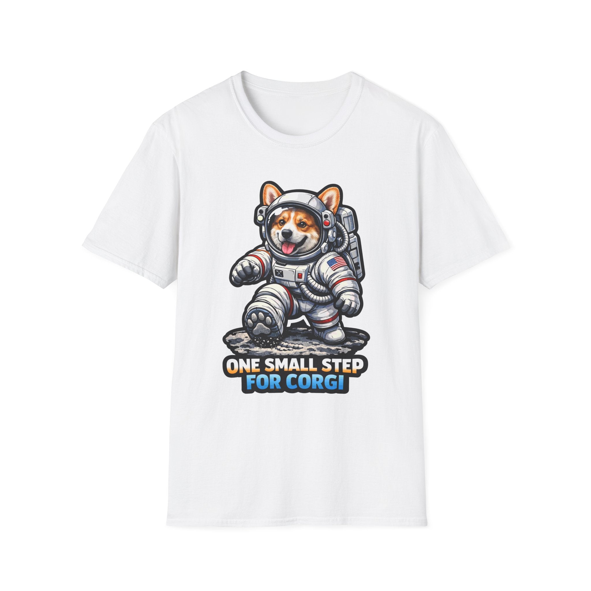 One Small Step for Corgi Funny Astronaut Corgi T-Shirt | Cosmic Encounters Collection by PetPulse