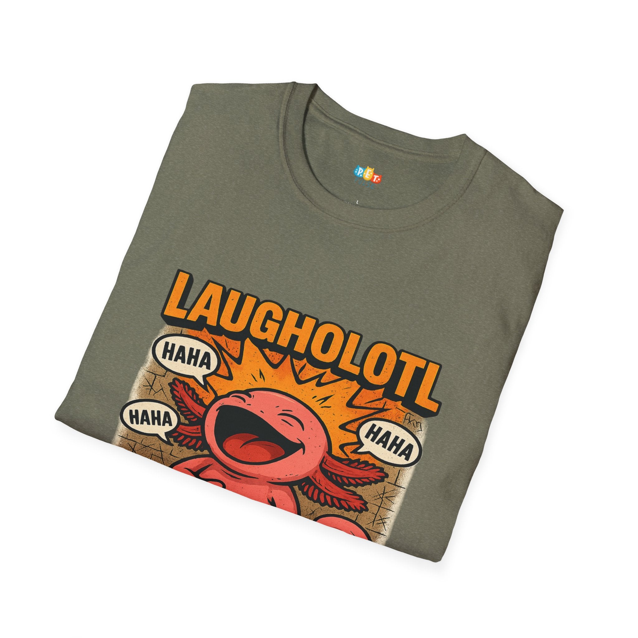 Laugholotl Comedy Axolotl T-Shirt - Funny Comedian Joke Book Humor Laughter Stand Up Comedy Tee