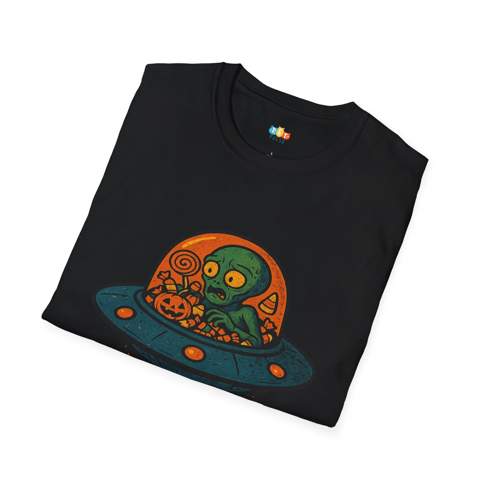 Houston We Have Diabetes Alien UFO Halloween T-Shirt - Funny Space Candy Halloween Sci-Fi Tee