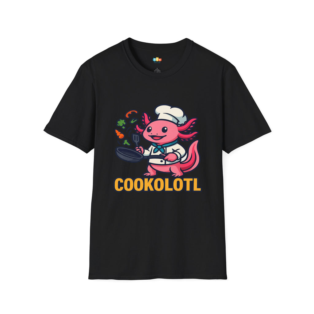 Cookolotl Chef Axolotl T-Shirt - Funny Cooking Gift Kitchen Chef Culinary Cook Food Lover Tee