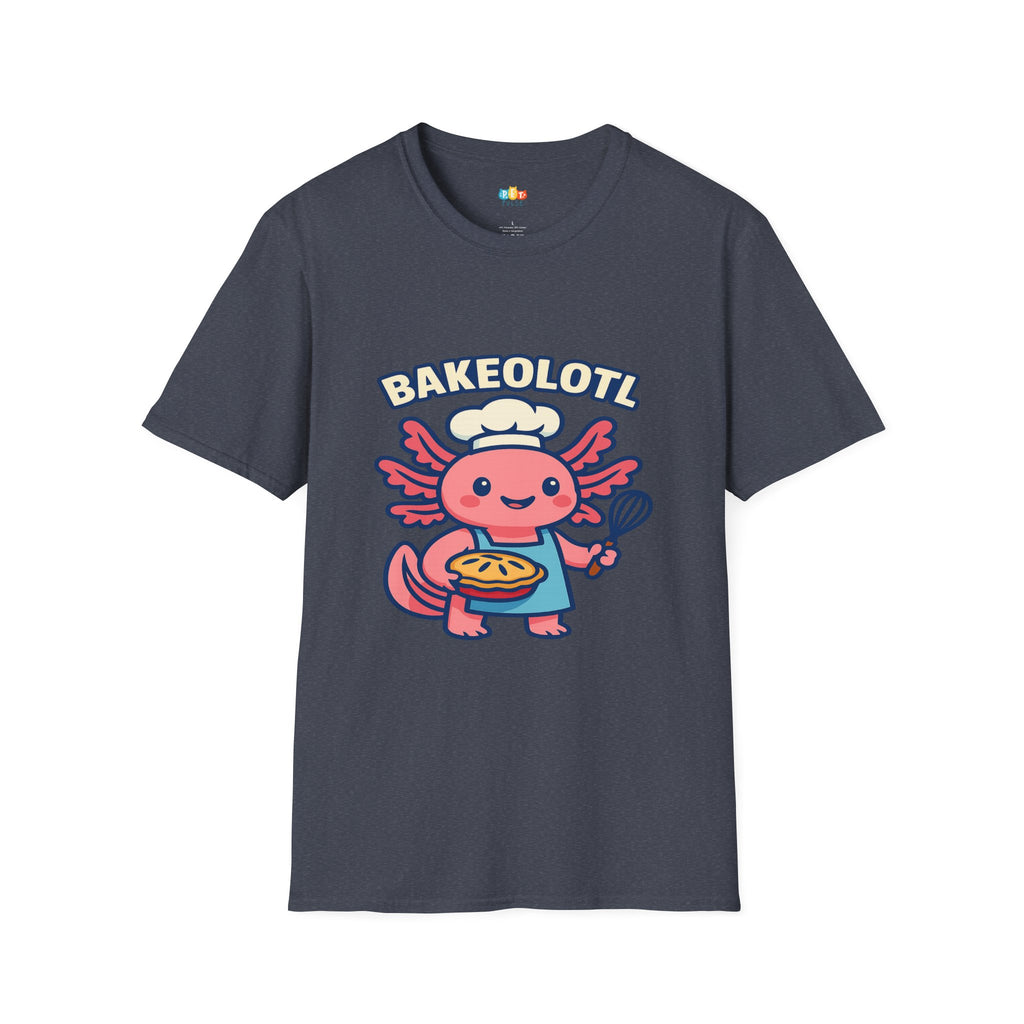 Bakeolotl Baking Axolotl T-Shirt - Funny Baker Chef Pie Whisk Kitchen Cooking Pastry Baker Tee
