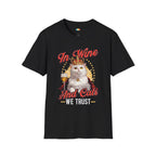 In Wine And Cats T-Shirt - Funny Cat Queen Wine Lover Royal Feline Wine Time Crown Cat Mom Graphic Tee