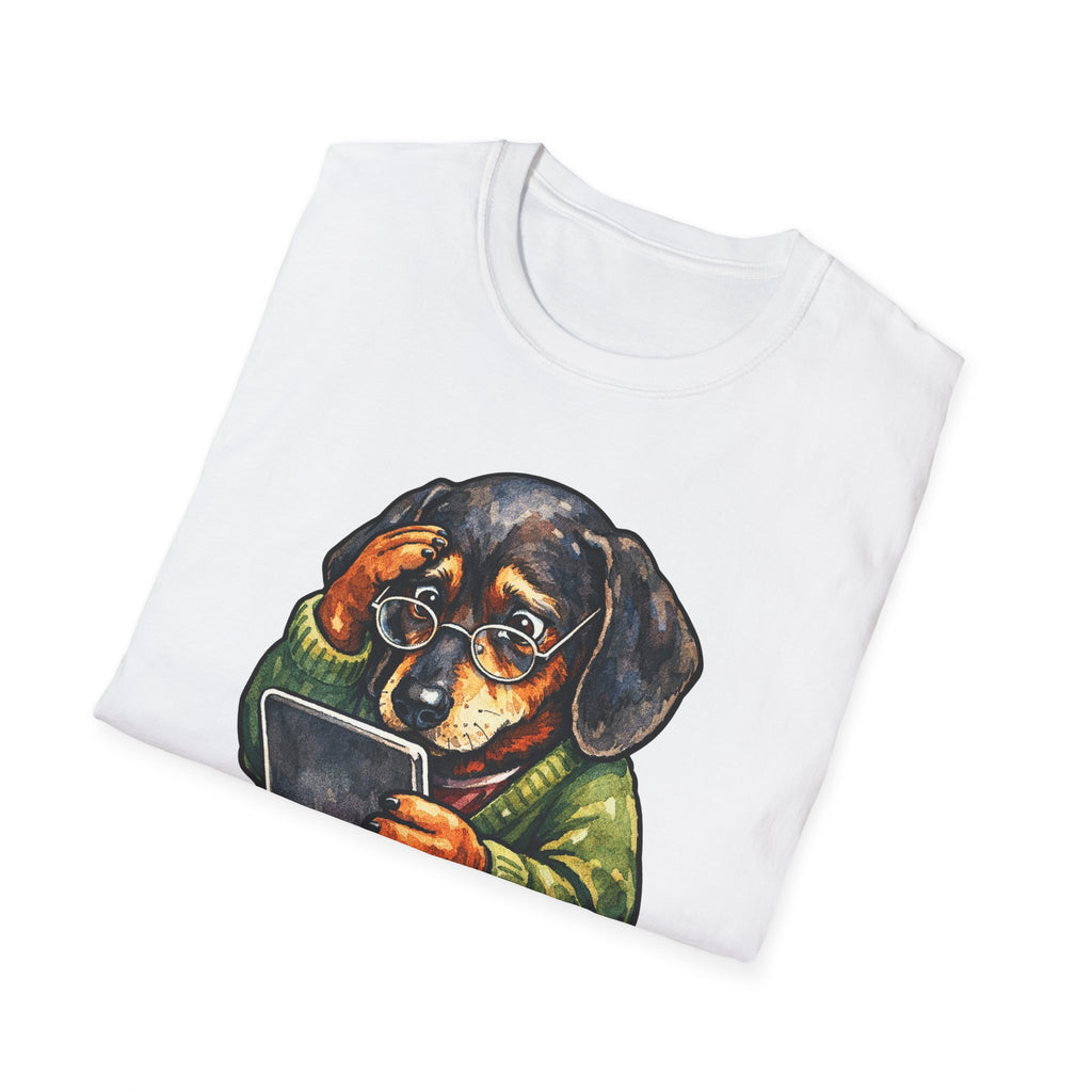 This World Is Going to the Dogs Funny Dachshund Tablet T-Shirt | Tech Pack Collection by PetPulse