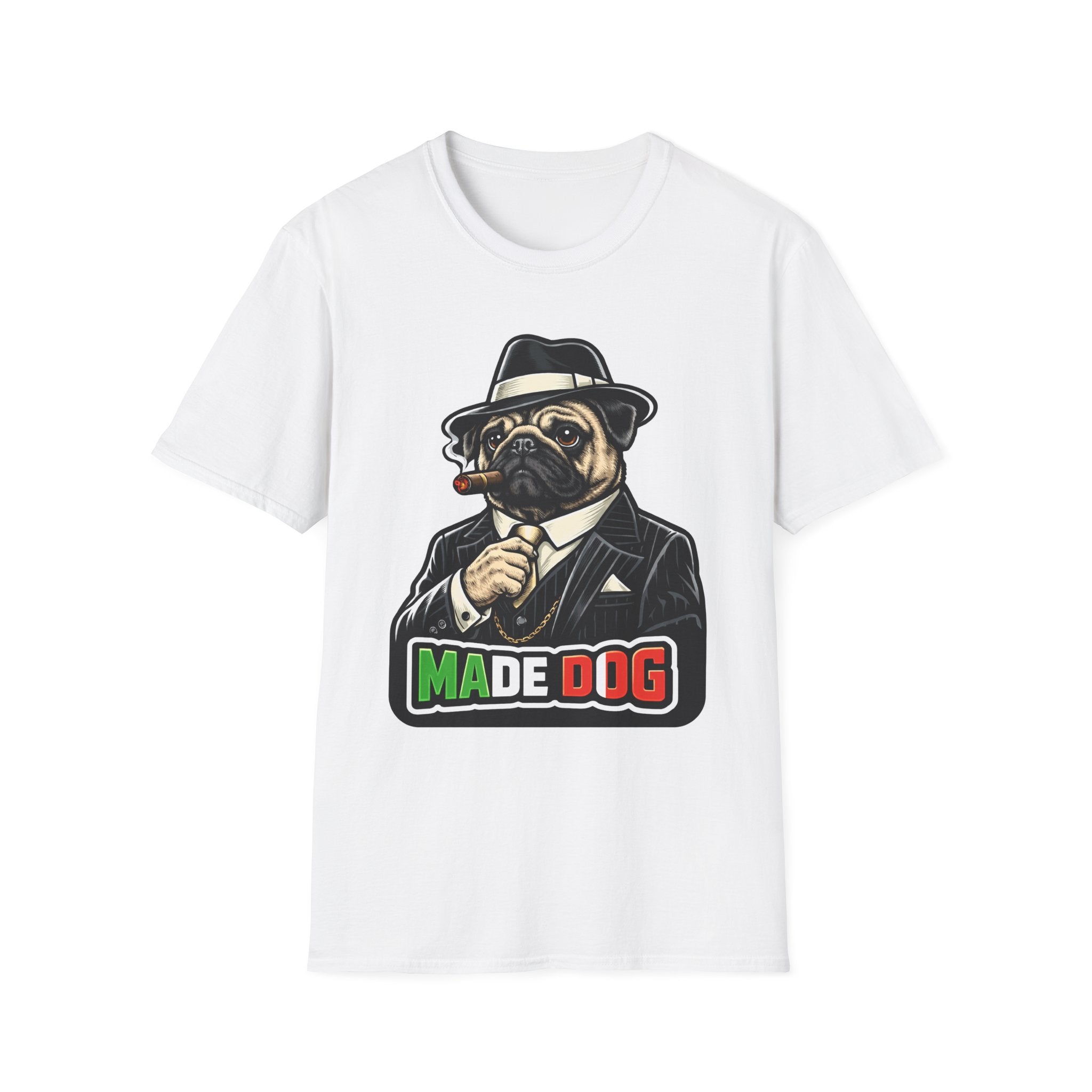 Made Dog Funny Mobster Pug T-Shirt | The Dog Father Collection by PetPulse