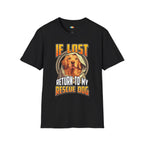 If Lost Find My Rescue Dog T-Shirt - Golden Retriever Rescue Dog Parent Hero Graphic Tee