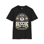 Rescue Rewind Rejoice T-Shirt - Funny Senior Pet Dog Cat Adoption Aging Animals Veterinary Graphic Tee